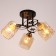 Economic Service Chandelier 00101/3 3x60W E27, black/amber, 50x50x28 cm