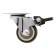 Furniture wheel Cappio d = 30, with a stop, rotary, soft move, tpr coating