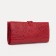 Women's wallet on the button, red color