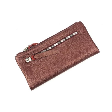 N/k wallet, button, pockets 11, departments/coins 1, departments 4, color Bordeaux metallic-2