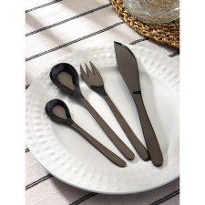 A set of cutlery made of stainless steel Magistro Aqua, 4 objects, black color