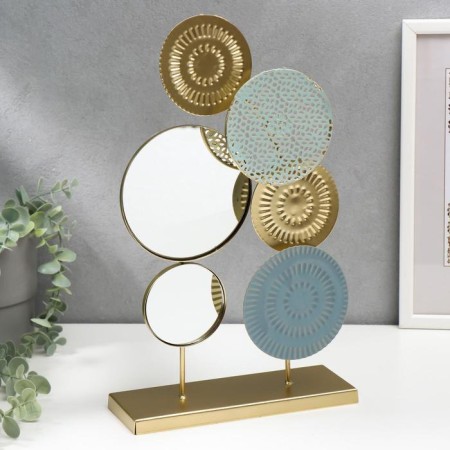 Souvenir Metal with a mirror "Circles" 36.5x22x8.3 cm-1