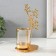 Summary Metal, glass per 1 candle "Sukhotzet in gold" d = 4.7 cm 11x8x19.2 cm