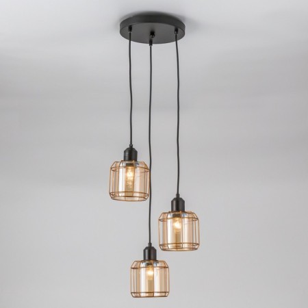 Suspended Citilux “Taverna” CL542232, 26x26x120 cm, 3x75W, E27, Black Color Black-2