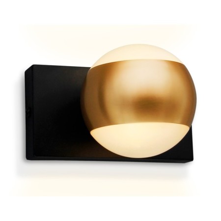 Wall rotary lamp with AMBRELLA LIGHT, WALL, FW571, G9, Black Sand, Gold