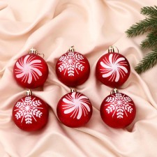Set of balls plastic D-6 cm, 6 pcs 