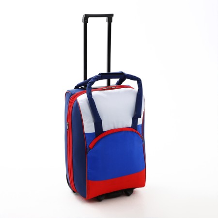 Lightning suitcase, road bag, Sacvoyage, set 2 in 1, Sacvoyage, Blue/Tricolor color-2