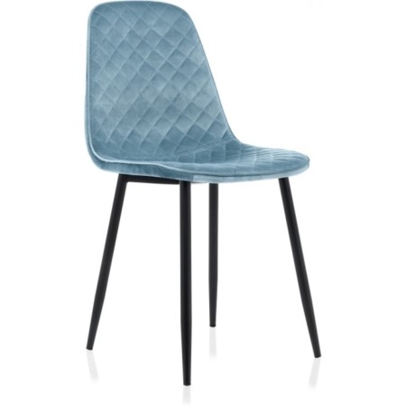 Capri Metal/Fabric, Black/Blue 43x48x87 cm