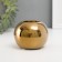 Ceramics candlestick per 1 candle "ball" d = 3.5 cm gold 9.5x9.5x6.5 cm