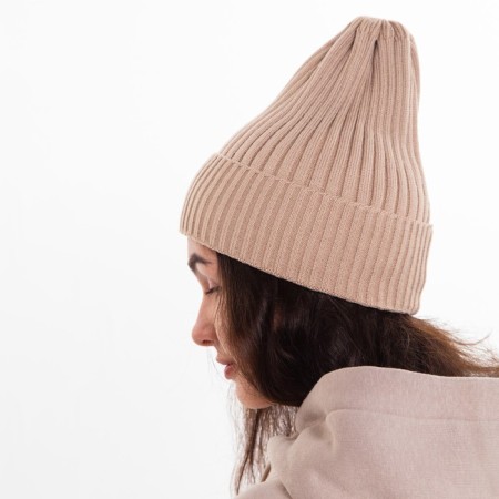 Female Winter hat, cocoa color, size 52-56-2