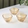 Glass Menacle "Circle", bowl size 10 × 6.2 cm, 3 pcs, gold color