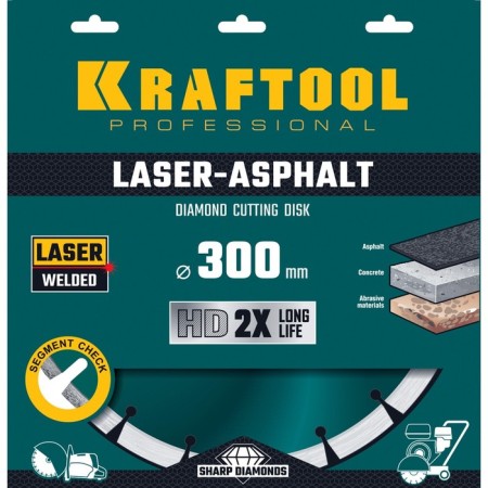 Diamond disk Kraftool 36687-300, 10 x 3.2 mm, d = 25.4 mm, 300 mm-2
