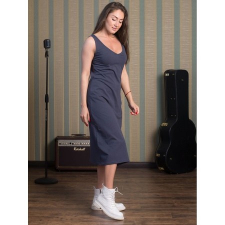 Women's dress, size 50, gray color-3