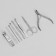 Manicure set "reptile", 8 items, in case, red color