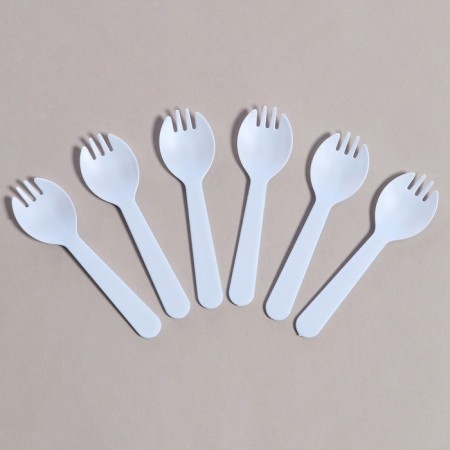 Set of disposable dishes, 6 pcs, blue color-2