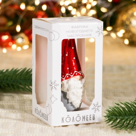 Christmas tree decoration "Merry bearded 1", in a gift package H-10cm mix-3