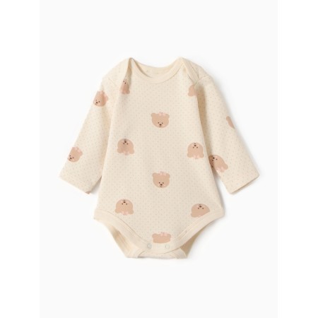 Body baby with long sleeve, beige color, height 68 cm