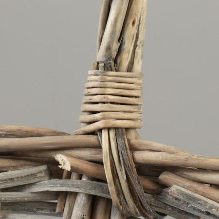 Wicker basket, 33 x 33 x 15.5 x 47 cm, gray, willow-3