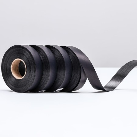 Polypropylene tape "Matte" for decor and gifts, black, 2 cm x 50 m-1