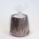 A candle in a candlelight made of gypsum with smooth faces, 9.5x9cm, gray-brown
