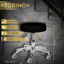 The chair for the master Torino is low, the color is black