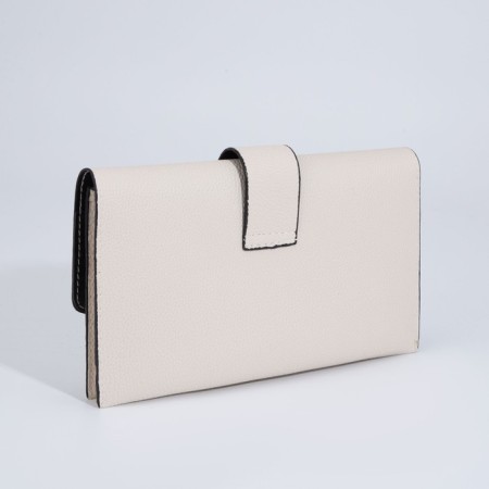 Bag-clate on magnet, long belt, white color-1
