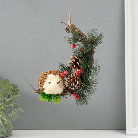 Souvenir Suspension "Hedgehog with cones" 8.5x15x16 cm