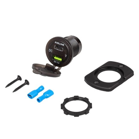 The USB Airline socket, built -in moisture -proof, with two ports and a voltmeter of 5V-3