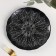 Glass plate "Filicia", d = 21 cm, black color with silver