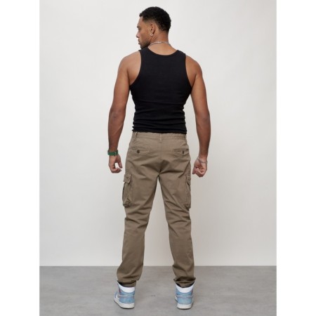 Cargo jeans men, size 54, beige color-7