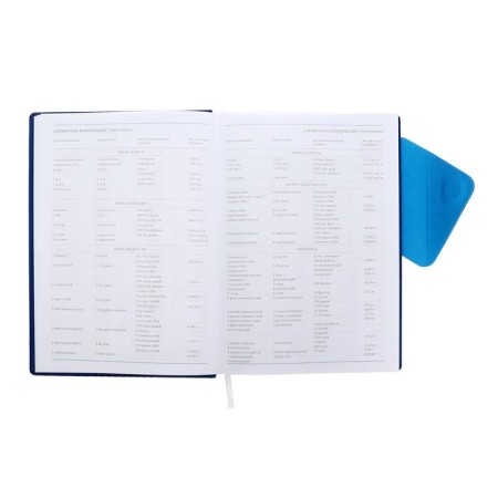 Leduced Diary, 205x150 mm 168 sheets, leatherette, block 70 g/m2, lies, magnetic refuge, blue-9