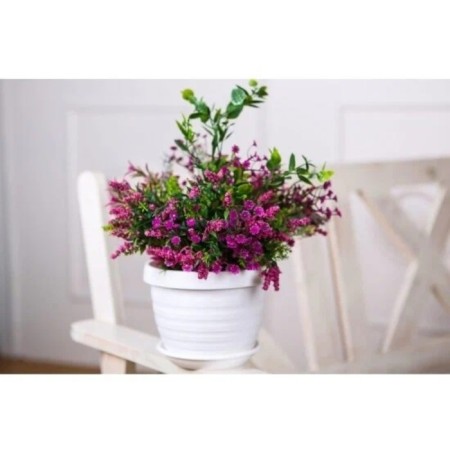 Plastic pot "Toledo", d = 17, with a pallet, white-2
