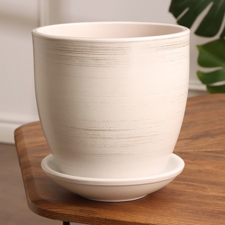 Flower pot "Calyari" gray silver 3.5 l