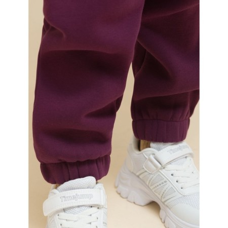 Baby trousers, height 122 cm, burgundy color-10