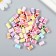 Beads for creativity plastic "Cylinders with rhombics" Color set 25 grams 1.2x0.8x0.8 cm