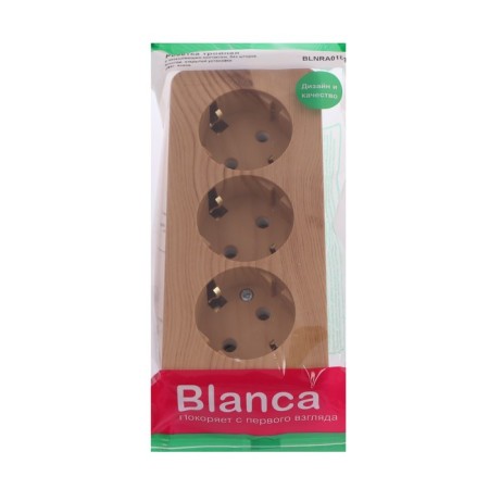 Triple SE BLANCA, 16 A, 250 V, invoice, with salary, IP20, ash, Blnra010315-1
