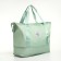Sports bag with lightning, with an increase, external pocket, green color