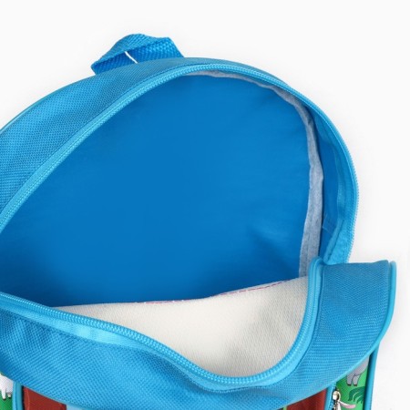 Backpack of a textile ditch with a pocket 30*25*9cm, Blue Tractor-4