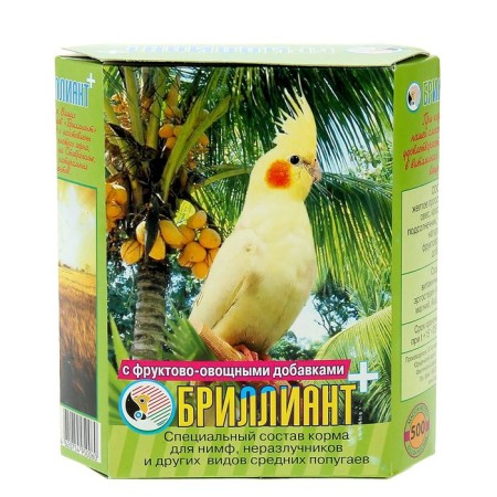 Diamond food for medium parrots, with fruit and vegetable additives, 500 g-2