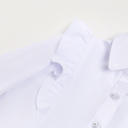 School blouse for girls, white color, height 146 cm-6