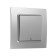 Tot Elegant switch, 10 a, 1 cl., With backlight, hidden, silver