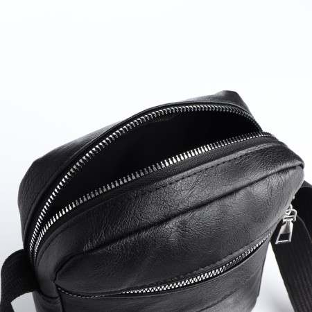 Male bag with lightning, black color-4