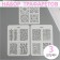 A set of plastic stencils "Tile", 3 pcs