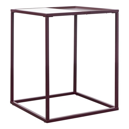 Coffee mayen table, 450 × 450 × 550 mm, white / plum color-2