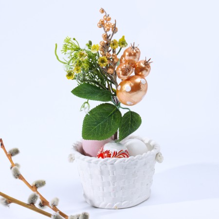 Easter decor »Orange eggs» 7 × 14 × 25 cm