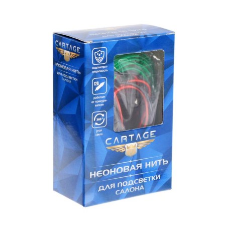 Cartage neon thread for lighting salon, feeder 12 V, 5 m, green power adapter-4