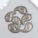 Decor for creativity Metal "Buta with Flower" silver 3.5x1.8 cm