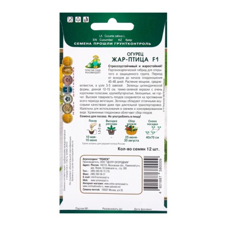 Cucumber Cucumber seeds, F1, 12pcs-1