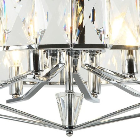 Crystal Suspended chandelier Avenue 8xe14 40W, size 62x62x63-152 cm, color chromium-1