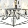 Crystal Suspended chandelier Avenue 8xe14 40W, size 62x62x63-152 cm, color chromium